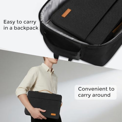 DOMISO 360° Protective Laptop Sleeve Laptop Case 15.6 inch | Compatible with HP Pavilion/Envy x360,Dell,ASUS VivoBook/ZenBook,HP Lenovo Samsung MSI Acer Notebook Computer Case,Black - color: Black, size: 15.6"