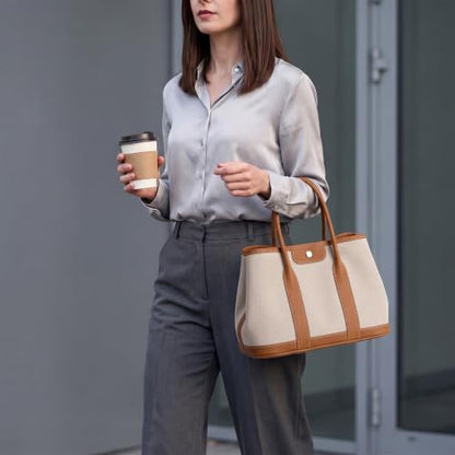 Crossbody Bag for Women Vegan Leather Top Handle Bag for Women Shouder Handbag Tote Purse with Adjustable Strap - color: A14-light Yellow Brown
