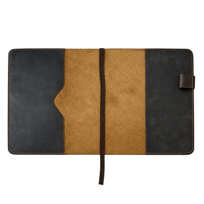 XL Leather Journal Cover 7.5 X 9.75 In With Pen Loop, Brown | Handmade Refillable Leather Sleeve Fits B5 And Composition Notebooks, With Pen Loop For Sketching, Journaling And Writing