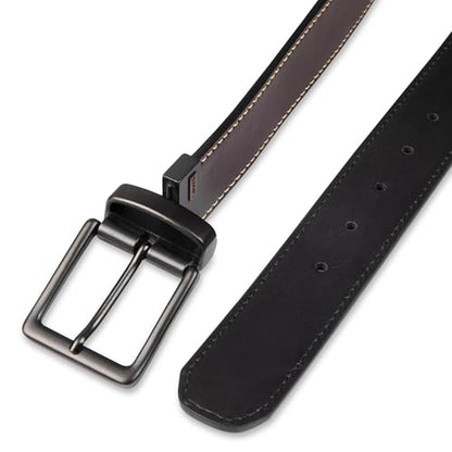 Levi's Men's Reversible Casual Jeans Belt - color: Brown/Black Logo Buckle, size: Small (30-32)