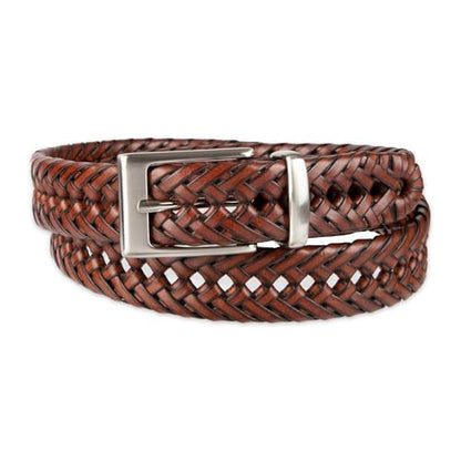 DOCKERS Men's Braided Leather Belt, Fully Adjustable Casual Strap for Everyday Wear - color: Tan Lace, size: 32