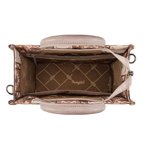 Wrangler Aztec Tote Bag for Women Boho Shoulder Purses and Handbags - color: Aztec Tan (Guitar Strap)