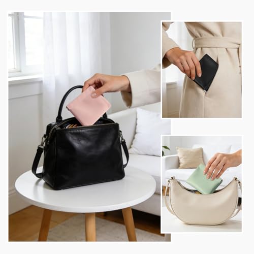 4Pcs Mini Cosmetic Bags Coin Purse Pocket Storage Pouch for Women