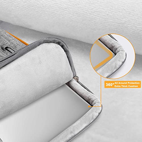 MOSISO 360 Protective Laptop Shoulder Bag, 15 inch Computer Bags | Compatible with MacBook Air 15 inch/Pro 15, Dell XPS Plus,Side Open Messenger Bag with 4 Zipper Pockets&Handle, Gray - color: Gray, size: 15 inch