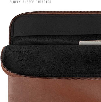 Comfyable Slim Laptop Sleeve Compatible with 13 Inch MacBook Air 13 in M5 M4 M3 M2, 13" MacBook Pro/Neo, PU Leather Bag Water-Resistant Cover Case, Brown - color: Brown, size: For 13" Mac Pro & Air & Neo