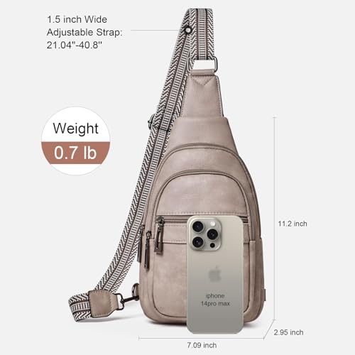 cakang Womens Sling Bag Crossbody Bags for Women Vegan Leather Sling Backpack Daypack Fanny Pack Crossbody Purse Travel - color: 1-grey