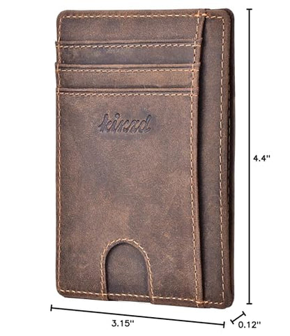 kinzd Slim Wallet RFID Front Pocket Wallet Minimalist Secure Thin Credit Card Holder