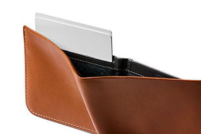Bellroy Hide & Seek Wallet (Slim Leather Bifold Design, RFID Protected, Holds 5-12 Cards, Coin Pouch, Flat Note Section, Hidden Pocket) - color: Caramel