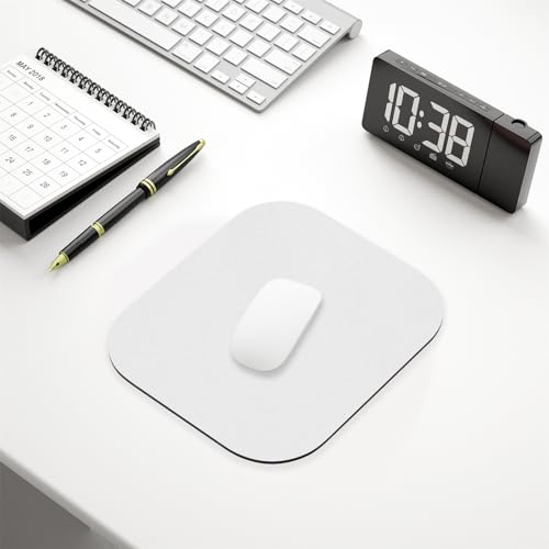 Hsurbtra Mouse Pad, Premium-Textured Small Square Mousepad 8 x 9 Inch Gray, Thick 3 mm Anti-Slip Waterproof Rubber Pretty Cute Computer Mat for Office Home Gaming Laptop Men Women Kids - color: Space Gray, size: R-Square (8" x 9")