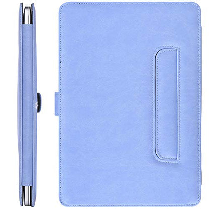 MOSISO PU Leather Sleeve Case Compatible with MacBook Air 13.6 inch | M5 M4 M3 M2 2026-2022 /Air 13 M1 2022-2018 /Pro 13 inch M2 M1 2025-2016, Portfolio Protective Stand Cover, Serenity Blue - color: Serenity Blue