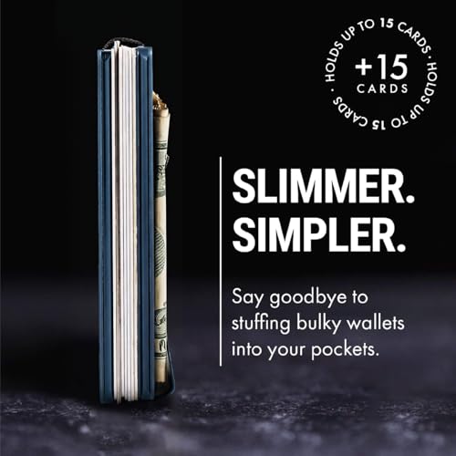 Mountain Voyage Co Minimalist Wallet for Men & Women - Slim RFID Wallet, Scratch Resistant, Credit Card Holder & Money Clip, Easily Removable Money & Cards, (Matte Navy Blue) - color: Matte Navy Blue, style: Money Clip
