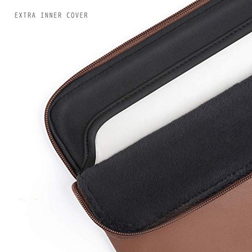 Comfyable Leather Laptop Sleeve Compatible with 16 Inch MacBook Pro M5 Pro/Max & 15 Inch MacBook Air M5 2026 (Loose Fit), Brown - color: Brown, size: For 15" Mac Air / 16" Mac Pro