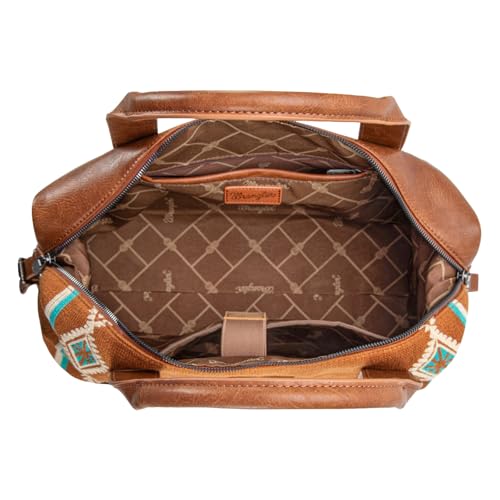 Wrangler Duffel Bag for Women Large Travel Weekender Bag Tapestry Designer Carry On Bags, Brown - color: Tapestry-Brown