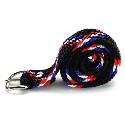 M&F Western Double S Men's Braided Belt - color: Patriotic, size: 52 Inch