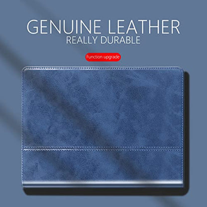 Leather Case for Samsung Galaxy Tab S7/S8 11" 2020/2022 Folio Cover | Genuine Leather Smart Protective Shell Fit X700/X706/T870/T875/T876/T878,S Pen Holder,Auto Wake/Sleep,Shockproof & Drop-Proof - color: Blue, size: S7/S8 11 inch