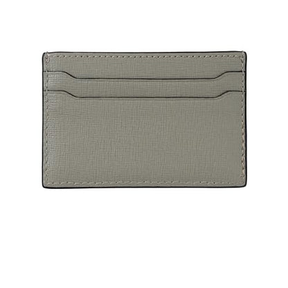 Cockatoo Saffiano Leather Card Holder - Minimalist Credit Card Wallet - Slim Front Pocket Wallet Card Case for Mens and Womens (Aluminum Gray) - color: Aluminum Gray