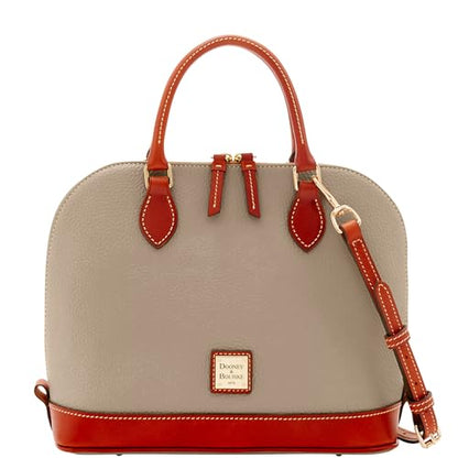 Dooney & Bourke Handbag, Pebble Grain Mail Satchel - color: Taupe, size: One Size
