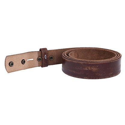 Gelante Genuine Full Grain Leather Belt Strap without Belt Buckle - color: Distressed Brown, size: X-Large (42''-44'')