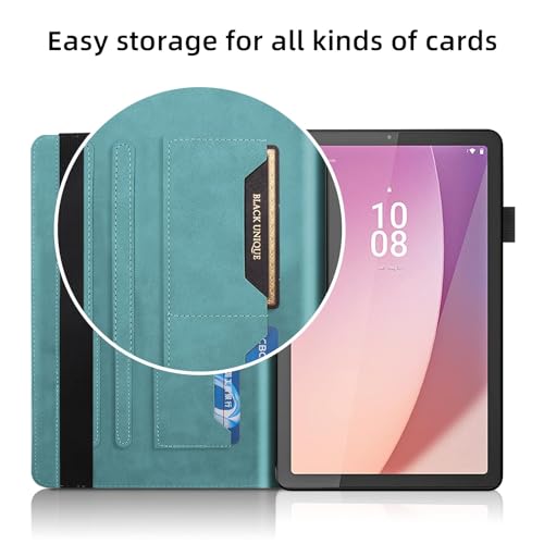 Case for Samsung Galaxy Tab A9 Plus 11 inch 2023 (SM-X210/X216/X218), Flip Cover Samsung Galaxy Tab A9+ 5g PU Leather with Elastic Band & Card Holder -Turquoise - color: Turquoise, size: Tab A9 Plus 11 inch 2023