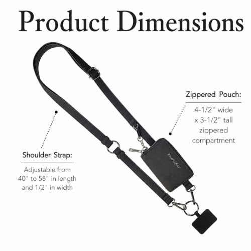 Save the Girls Clip and Go Brushed Vegan Phone Lanyard - Crossbody Phone Case with Pouch, Adjustable and Removable Strap - color: Tangerine