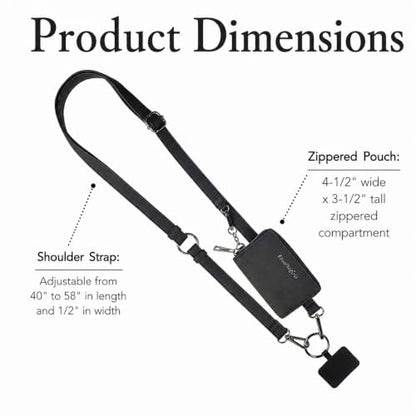 Save the Girls Clip and Go Brushed Vegan Phone Lanyard - Crossbody Phone Case with Pouch, Adjustable and Removable Strap - color: Tangerine