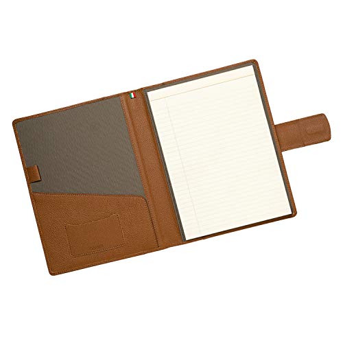 Maruse Italian Leather Executive Padfolio, Folder Organizer with Magnetic Closure and Writing Pad, Handmade in Italy, Rope - color: Rope