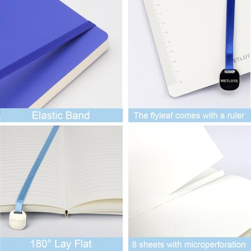 WETLOTE A5 Journal Notebook，Soft Cover - 5.6"x8.25" Line/Grid/Blank, 208 Pages, Soft Leather Journal for Home, Work & School(pink,check) - color: pink, style: check