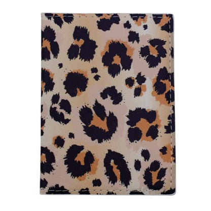 Leopard Print Passport Cover Cute PU Leather Passport Holder Slim Travel Wallet Card Case for Women Girls Kids - color: Leopard Pattern