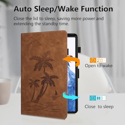 Case for Samsung Galaxy Tab S8 2022 / Tab S7 2020 11 Inch Model (X700/X706/T870/T875/T878) - Premiun PU Leather Folio Stand Protective Case with Pocket, Auto Wake/Sleep Smart Tablet Cover, Brown - color: Brown, size: Samsung Galaxy Tab S8/S7 11"