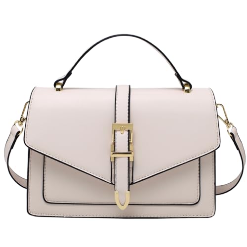 Travistar Crossbody Bags for Women Trendy - Small Cross Body Purse Shoulder Bag Leather Handbags Evening Clutch with 2 Straps - color: T053-beige