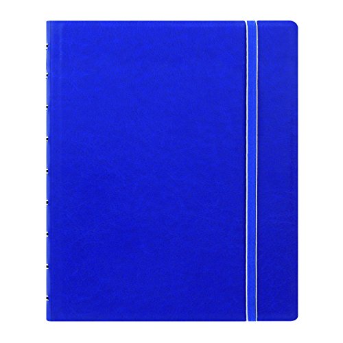 FILOFAX REFILLABLE NOTEBOOK CLASSIC, 9.25" x 7.25" Blue - Elegant leather-look cover with moveable pages - Elastic closure, index, pocket and page marker (B115903U) - color: Blue, size: Executive Size