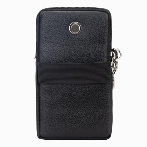Small Crossbody Bag for Women - Mini Phone Purses with Crossbody Strap and Wallet - Nylon Arm Bag - color: Z-black
