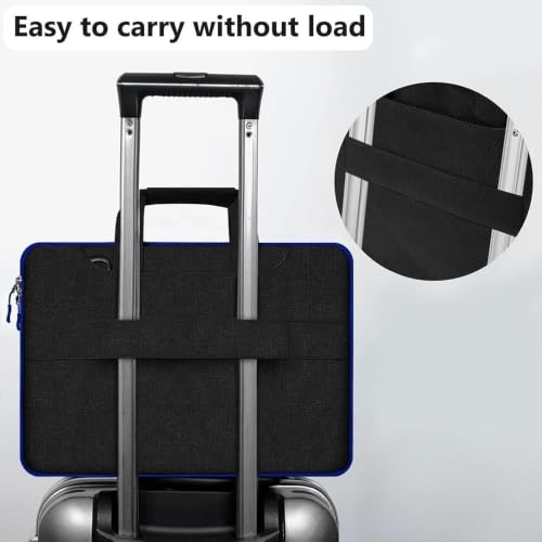 Hseok Laptop Shoulder Bag 15-15.6 inch Shockproof Water-Resistant HandBag with Small Case Compatible with MacBook Pro Neo 16" M5 M4 M3 M2 M1, Mac Pro Air 15", XPS 15/16, Most 15" 15.6" 16",BK-blue - color: Black-blue, size: 15"-15.6"