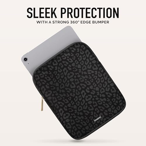 Vandel Slim & Protective Tablet Sleeve for 9-11 inch iPad A16, 11 iPad Pro | Fits al 9-11 Inch iPads + Tablets, 10.9" iPad,10.2" iPad, 10.9" iPad Air, 11 Inch Samsung Galaxy Tab A9+, Fits Magic Keyboard - color: c. Black Leopard, size: 9-11 Inch Tablet