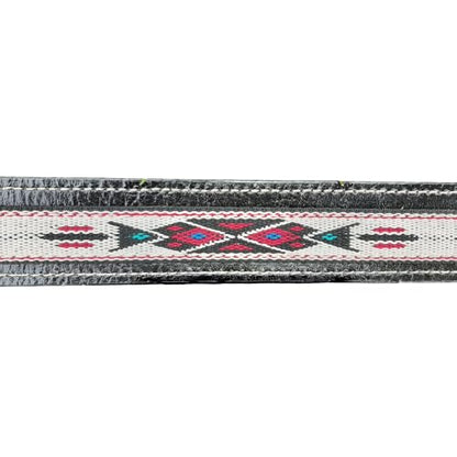 Authentic Handmade Mexican Leather Belt for Men – Western Cowboy Style with Silver Buckle - color: Black, size: 48
