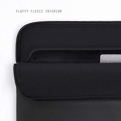 Comfyable Slim Laptop Sleeve Compatible with 13 Inch MacBook Air 13 in M5 M4 M3 M2, 13" MacBook Pro/Neo, PU Leather Bag Water-Resistant Cover Case, Black - color: Black, size: For 13" Mac Pro & Air & Neo