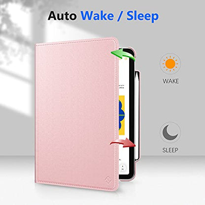 Fintie Rotating Case for iPad Pro 11-inch (4th/3rd/2nd/1st Generation) | 360° Swivel Stand, Portrait & Landscape Viewing, Shockproof Protective Cover, Pencil Holder, Auto Wake/Sleep, Rose Gold - color: Rose Gold