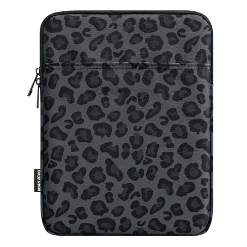 Dadanism 9-11 Inch Tablet Sleeve Bag Padded Carrying Case, Leopard Black | Fits iPad (A16) 11th Gen 11", iPad 10th Gen 10.9" Air 5/4, iPad Air M4/Pro 11", iPad 9/8/7th 10.2", Galaxy Tab A11+ Plus 11" - color: Leopard Black, size: 9-11 inch