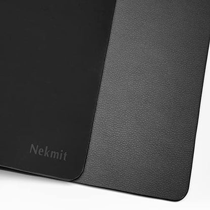 Nekmit Leather Desk Blotter Pad 34 x 17 Inches, Flat, Non-Slip, Waterproof, Black - color: Black, size: 34" x 17"