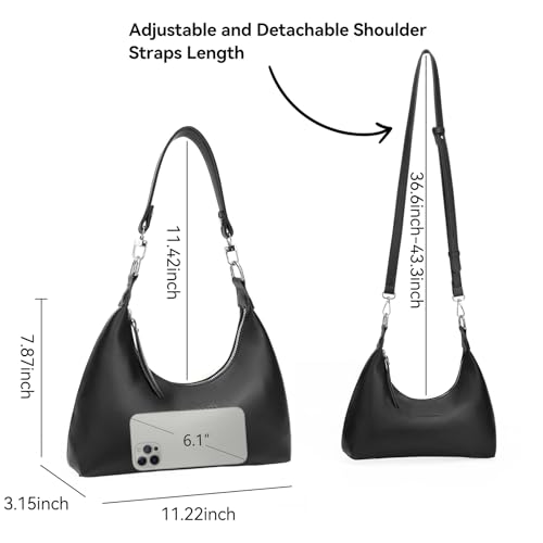 GOIACII Top-Handle Crossbody Bags for Women Soft Leather Trendy Purse Circle Handbags Small - color: Z01 Black