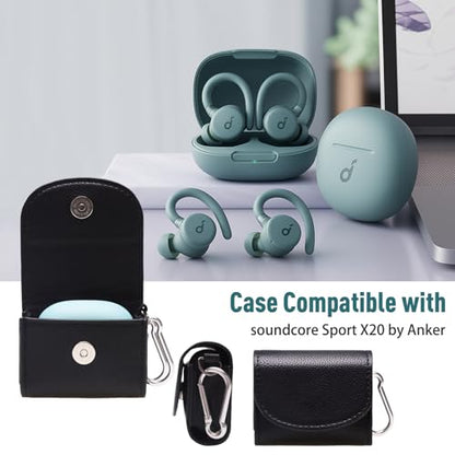 Leather Case for Apple AirPods 4/Pro 3 & JBL Tune Buds Wireless Earbuds | Travel Carrying PU Case Cover for Apple AirPods 4/Pro 3 & JBL Tune Buds & Beats Powerbeats Pro 2 Wireless Earbuds
