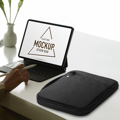 MoKo 9-11 Inch Tablet Sleeve Carry Case Padded Protective Bag with Handle | Fits New 11-inch iPad Air 4 2026/Pro M5/ A16, iPad 10th/Air 5/4th 10.9, i-Pad 9/8th 10.2,Tab S9/S8 11, Black - color: Black, size: 9-11 Inch