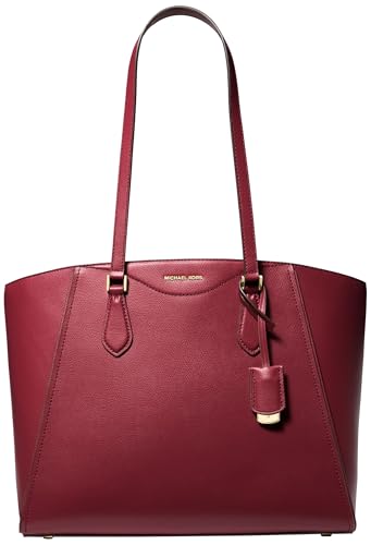 Michael Kors Women's Taryn Large Multi-functional Top-zip Tote Bag - color: Gold-tone Hardware/Deep Red