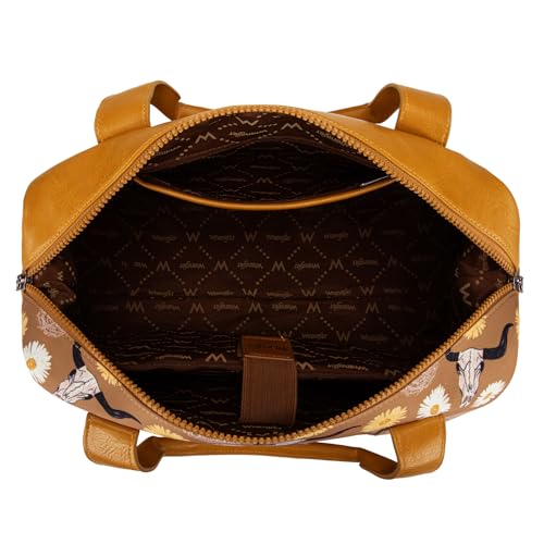 Wrangler Duffel Bag for Women Large Travel Weekender Bag Designer Daisy Flower Print Carry On Bags - color: Canvas Cotton-Daisy