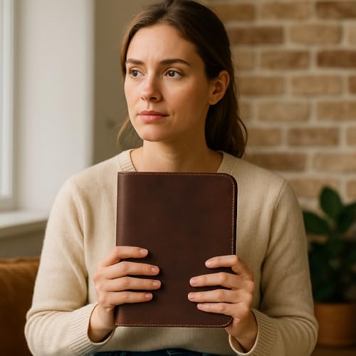XL Leather Journal Cover 7.5 X 9.75 In With Pen Loop, Brown | Handmade Refillable Leather Sleeve Fits B5 And Composition Notebooks, With Pen Loop For Sketching, Journaling And Writing