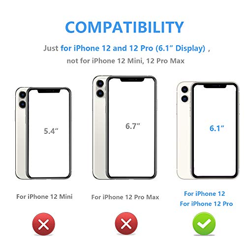 ONETOP for iPhone 12 & iPhone 12 Pro Wallet Case with Card Holder,Gray | Kickstand,ID/Cash Holder,Case Wallet with Card Slots,Double Magnetic Clasp,Durable PU Leather Shockproof Cover for Women Men - color: Gray