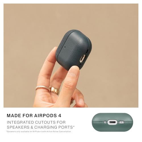 Native Union (Re) Classic Case for AirPods 4 – Premium Resistant & Recycled Materials – Durable Protection – Supports Wireless Chargers – Compatible with AirPods 4 (Slate Green) - color: Slate Green