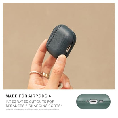 Native Union (Re) Classic Case for AirPods 4 – Premium Resistant & Recycled Materials – Durable Protection – Supports Wireless Chargers – Compatible with AirPods 4 (Slate Green) - color: Slate Green