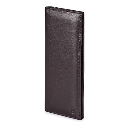 Long Wallet for Men Women Leather Slim Bifold RFID Blocking Card Holder | Real Top Grain Leather, Stylish 18 Credit Card Slots, 2 ID Windows, 2 Currency Sleeves, Gift Box, (Coffee, Nappa) - color: Coffee Nappa