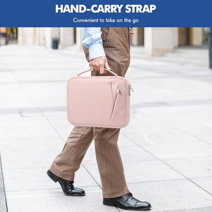 MoKo 13-14 Inch Laptop Sleeve Bag Padded Protective Carry Case with Handle | Fits Mac Neo 13-inch A18 Pro, Mac Pro 14-inch M5/M4/M3/M2/M1 and Air 13-inch M5/M4/M3/M2/M1, Pink - color: Pink, size: 13-14 inch